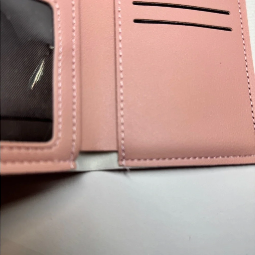 Sanrio Hello Kitty Pink Wallet Pink checkered dress tri-fold wallet NWT